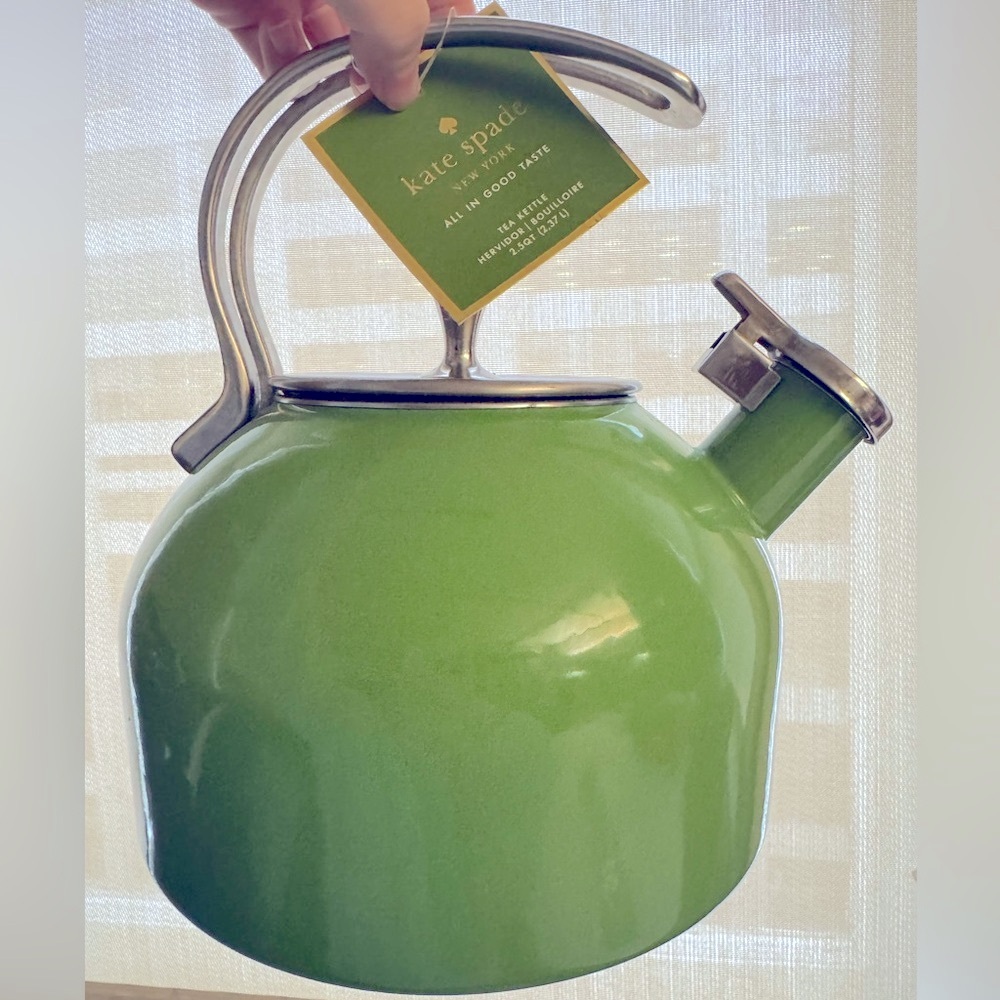 NWT Kate Spade Green Teapot Whistle While You Work